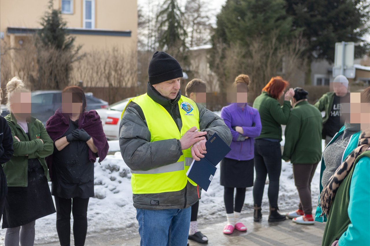 Próbna ewakuacja w Top Market w Kobylnicy